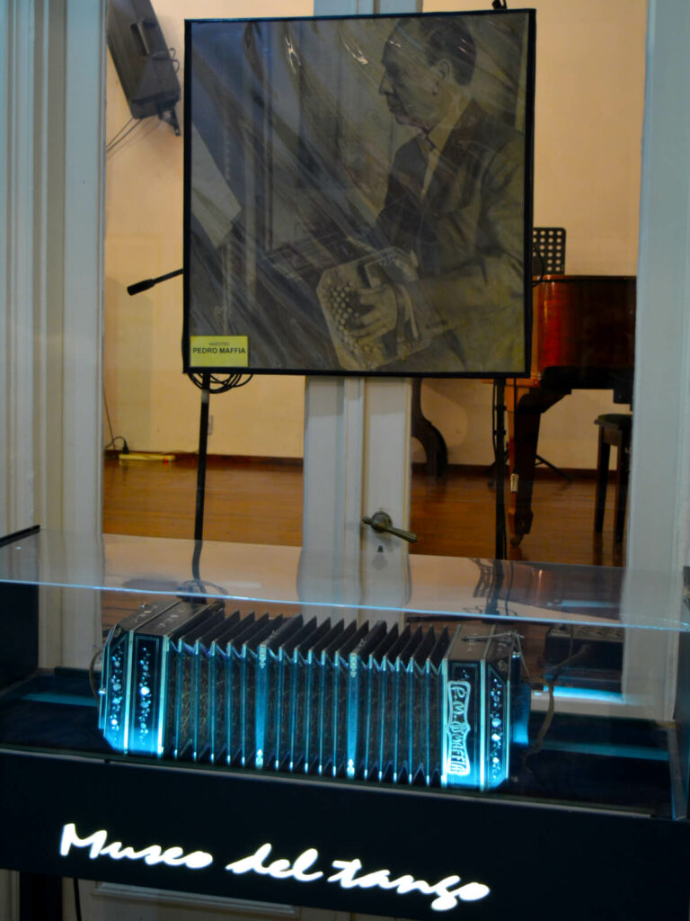 Pedro Maffia's bandoneon at "Museo Mundial del Tango", Buenos Aires.