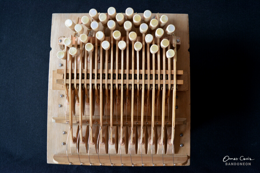 Fully restored "maquina" (mechanics) of a vintage Doble A bandoneon. It's like brand-new.